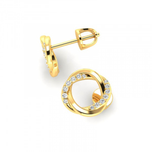 Gold and Diamonds Earrings