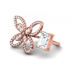 Rose Gold Butterfly Ring 2