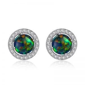 green-lab-created-opal-stud-earrings